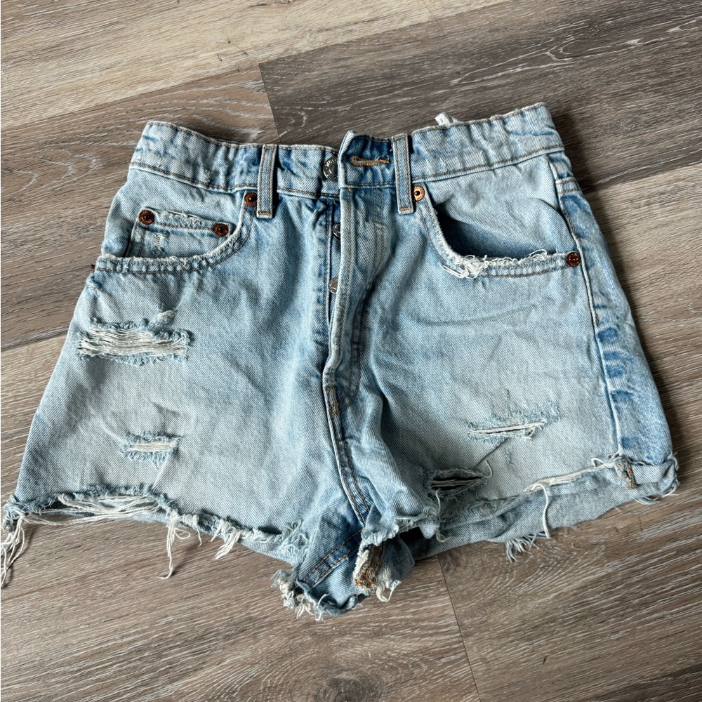 Distressed Denim Women Shorts